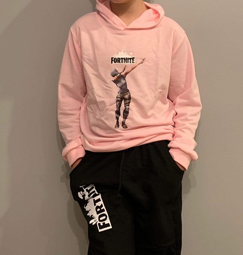 Pink Fortnite Battle Royale Graphic Hoodies