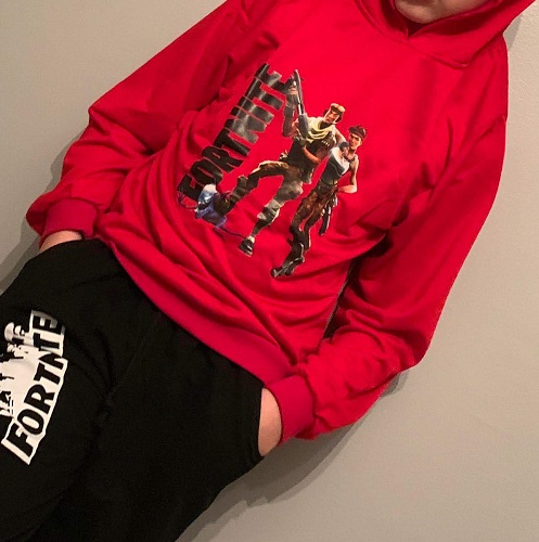 Red Fortnite Battle Royale Graphic Hoodies