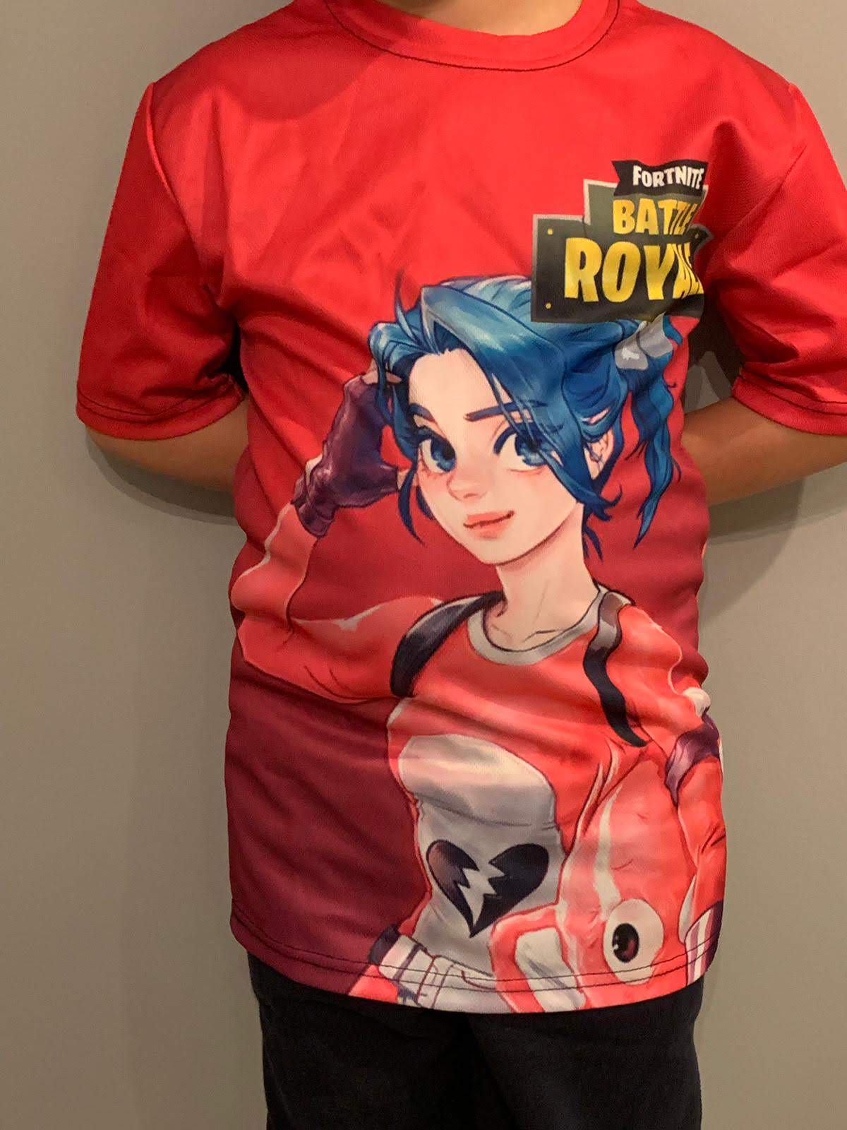 Blue hair Fortnite Battle Royale Graphic T-Shirt