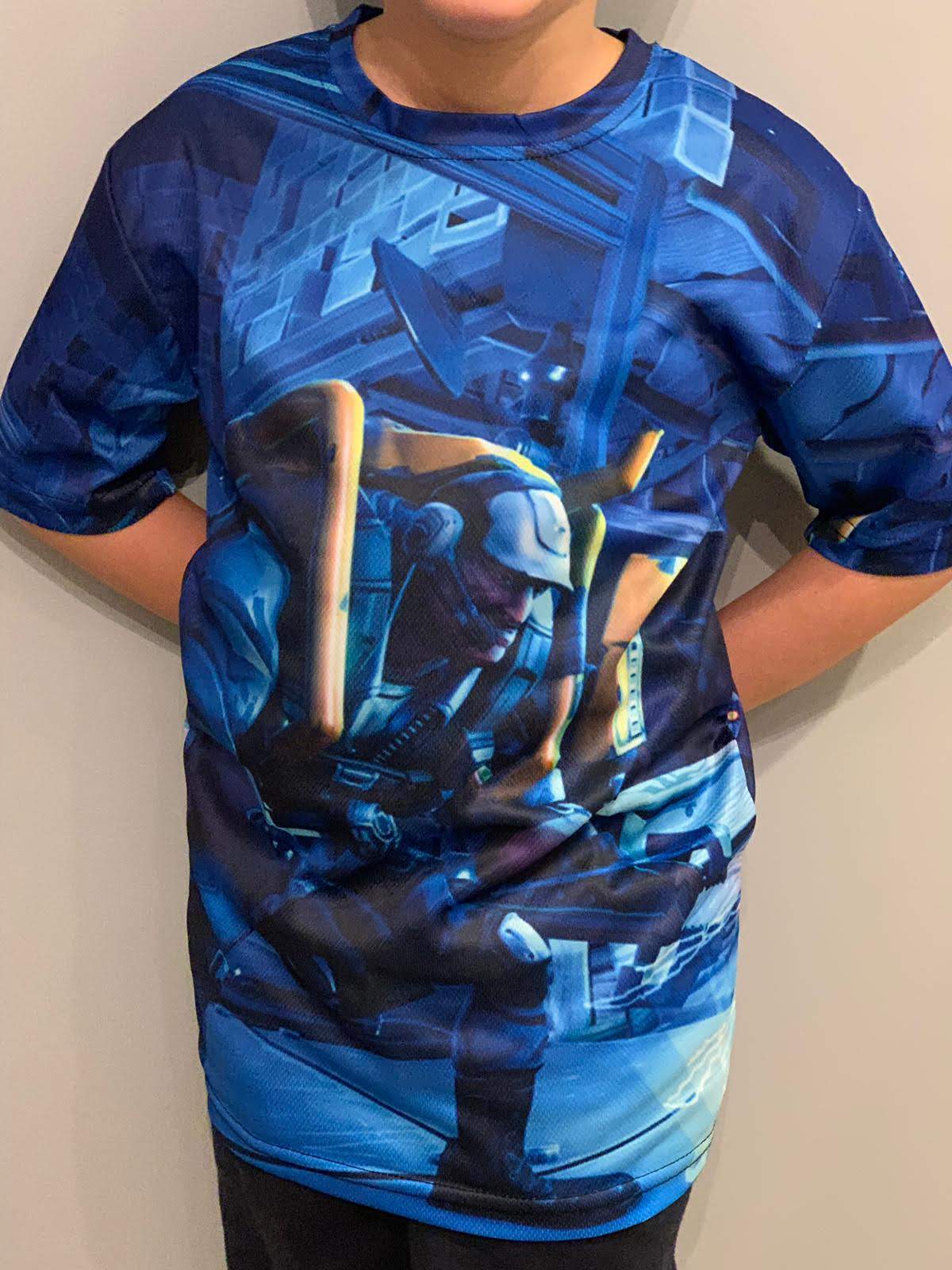 Metal Skin Fortnite Battle Royale Graphic T-Shirt